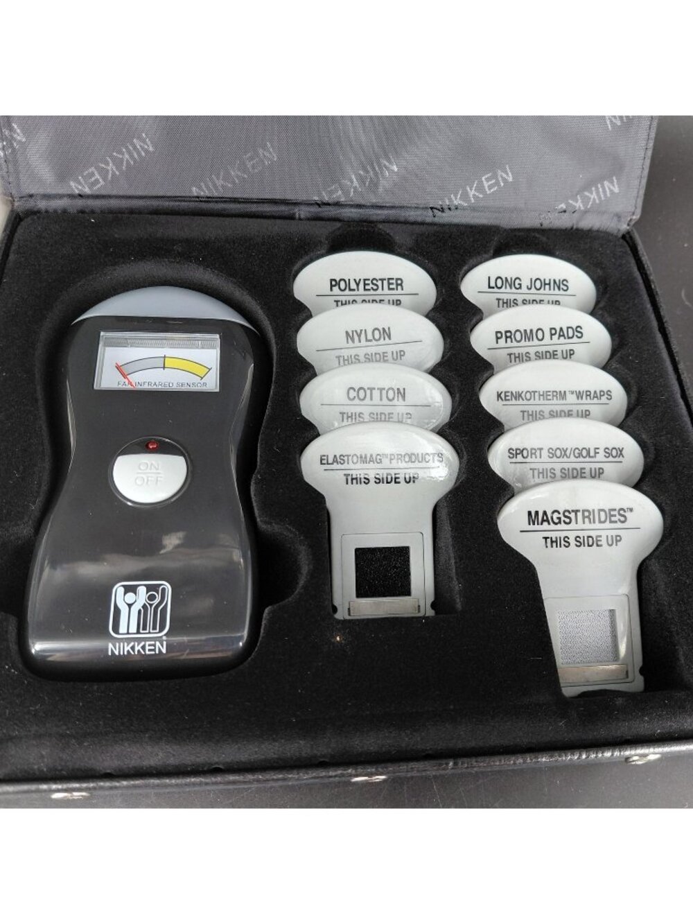 Nikken Far Infrared Sensor Demonstration Kit Model 9500 Fabric Inserts WORKS